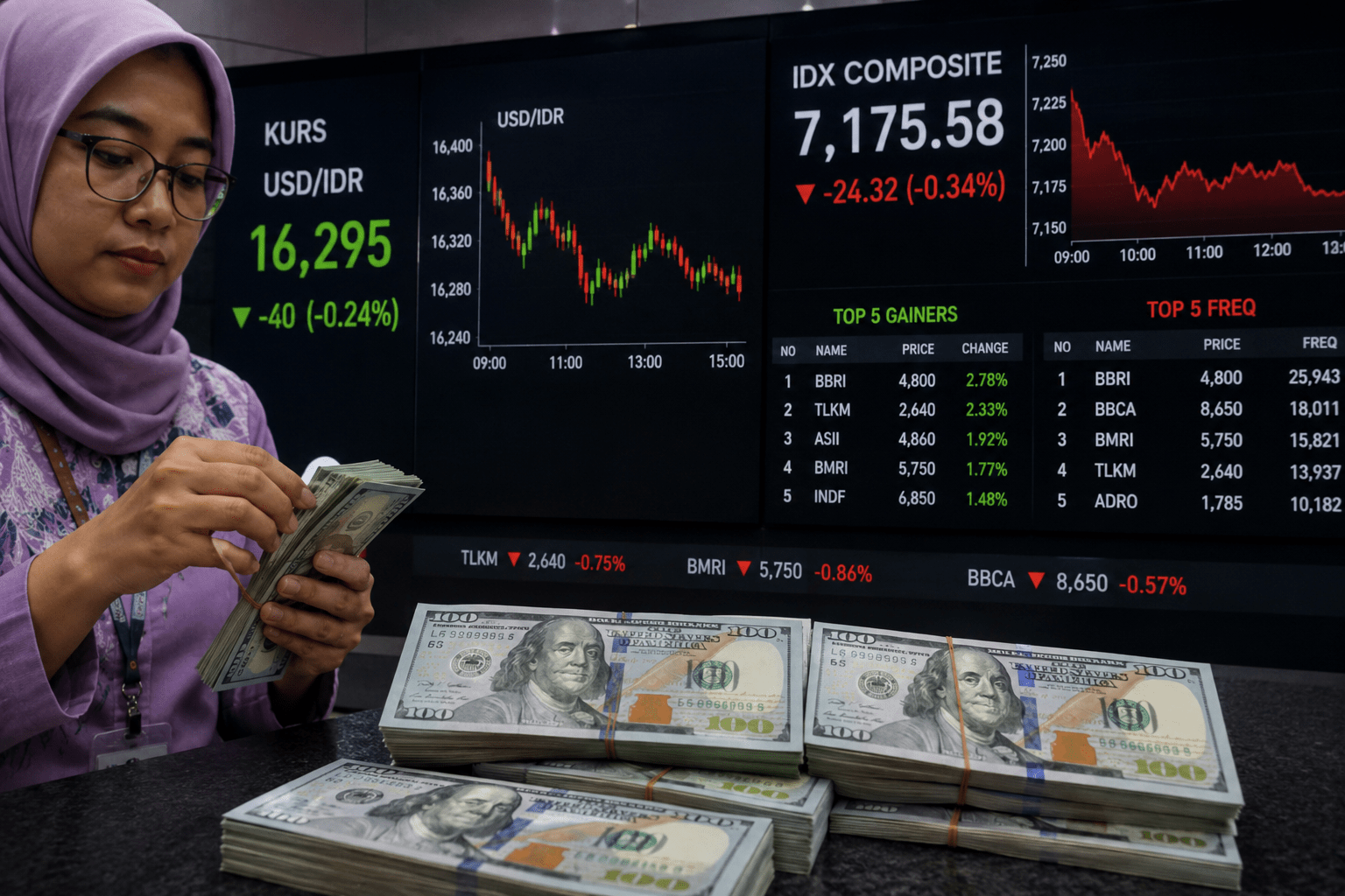 Rupiah Pagi Lanjut Menguat, IHSG Masih Bergerak Loyo
