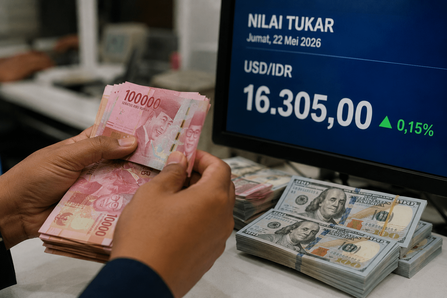Rupiah Melemah ke Kisaran Rp17.677 per Dolar AS pada Jumat Pagi