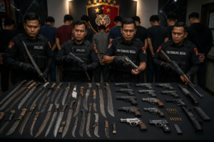Tim Pemburu Begal Sita Puluhan Sajam dan Delapan Senjata Api
