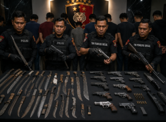 Tim Pemburu Begal Sita Puluhan Sajam dan Delapan Senjata Api