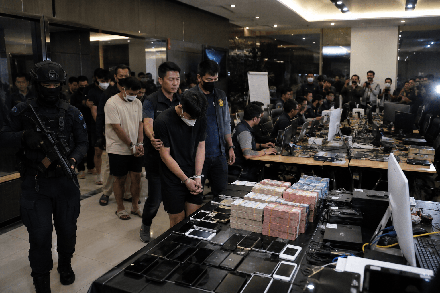 Polri Rilis Kasus Judol dan Penipuan Internasional di Hayam Wuruk