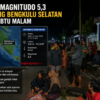 Gempa Magnitudo 5,3 Guncang Bengkulu Selatan pada Sabtu Malam