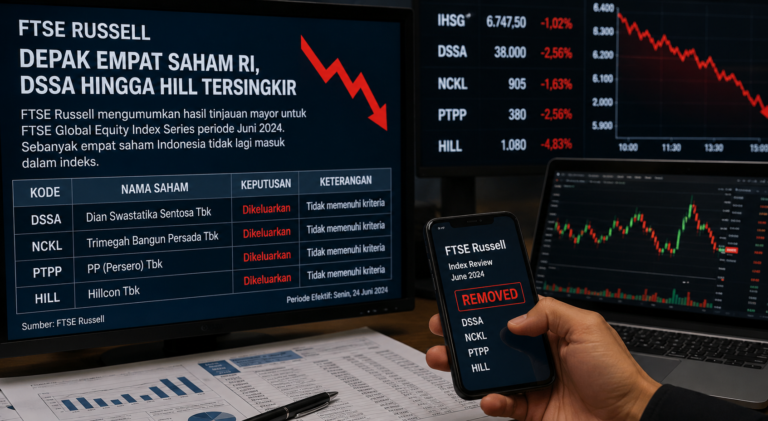 FTSE Russell Depak Empat Saham RI, DSSA hingga HILL Tersingkir