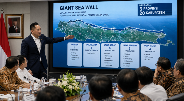 AHY Ungkap Giant Sea Wall Libatkan 5 Provinsi dan 20 Kabupaten