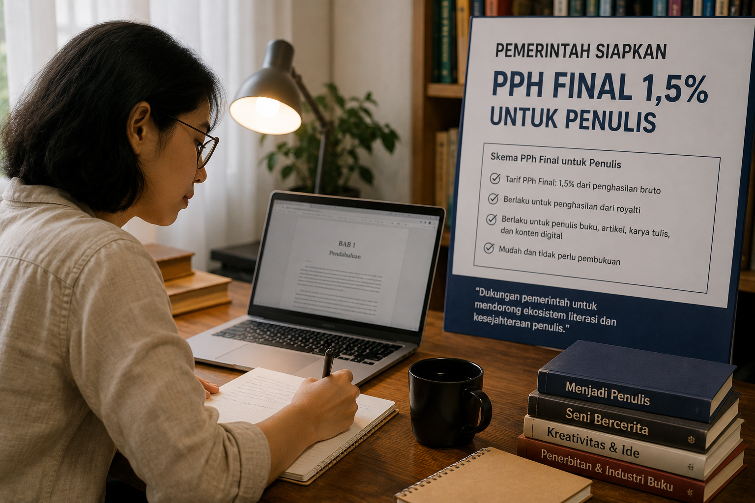 Pemerintah Siapkan PPh Final 1,5 Persen untuk Penulis