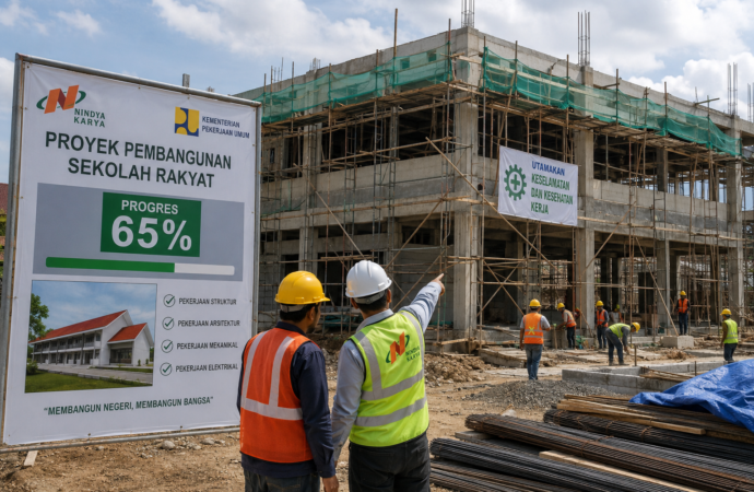 Nindya Karya Kebut Proyek Sekolah Rakyat, Progres Tembus 65 Persen
