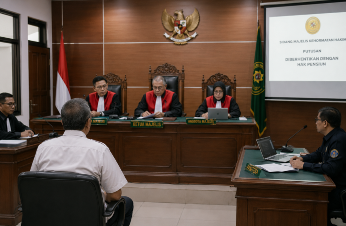 Eks Hakim PN Cilacap yang Terima Suap Resmi Diberhentikan dengan Hak Pensiun