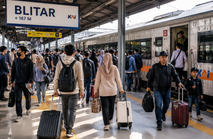 Pergerakan Penumpang di Stasiun Blitar Capai 146.399, KAI Prediksi Terus Naik