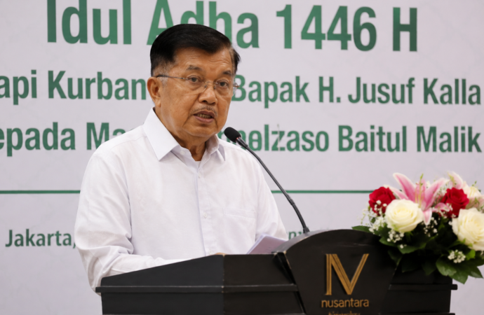 Jusuf Kalla Serukan Dunia Bersatu Bangun Kembali Gaza saat Momentum Idul Adha