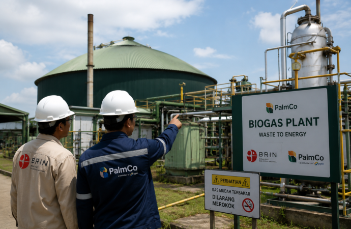 BRIN dan PalmCo Kembangkan Gas dari Limbah Sawit untuk Alternatif LPG