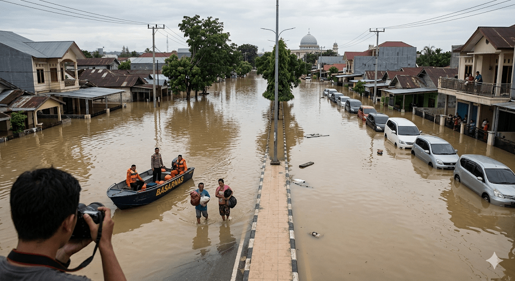 Kendari Dilanda Banjir, Ratusan Rumah dan Jalan Utama Tergenang