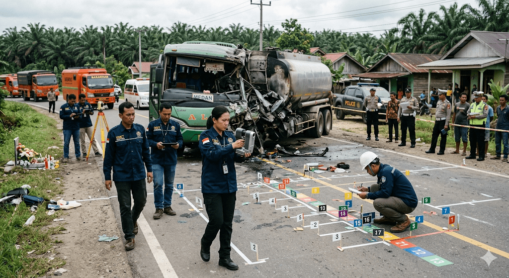 KNKT Kumpulkan Data Lapangan Kecelakaan Bus ALS Tewaskan 18 Orang