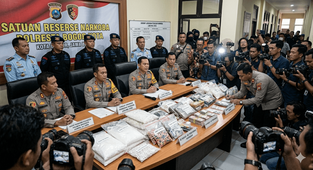 Polresta Bogor Ungkap 82 Kasus Narkoba dan Tangkap 65 Pengedar