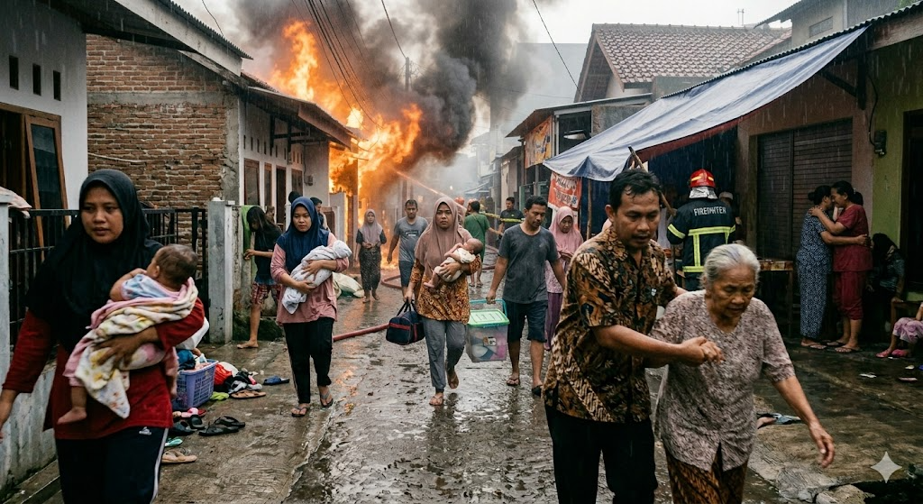 Detik-Detik Warga Menyelamatkan Diri Saat Kebakaran Maut Melanda Permukiman Dekat Stasiun Tanah Abang