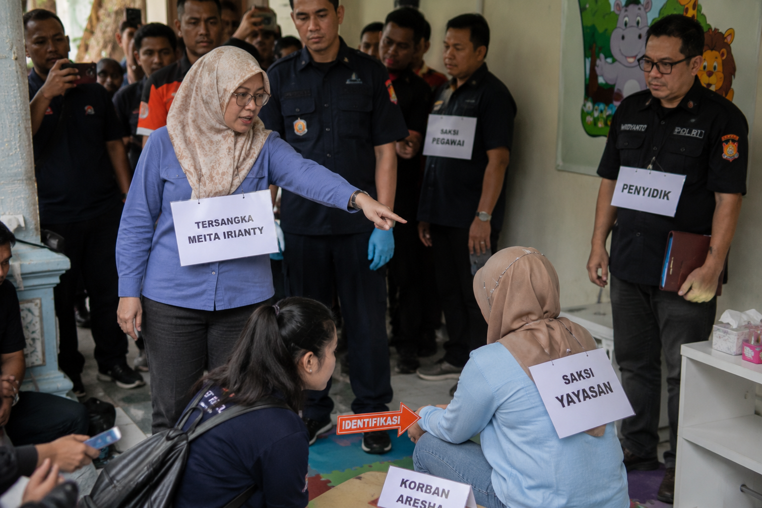 Rekonstruksi Kasus Daycare Aresha Perlihatkan Dugaan Perintah Pengikatan Anak dari Ketua Yayasan