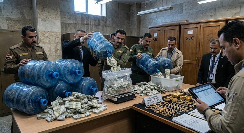 Eks Wakil Menteri Irak Sembunyikan Uang Korupsi Rp359 Miliar di Dalam Galon Air