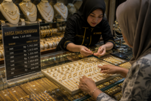 Harga Emas Perhiasan 1 Juli 2026 Bergerak Turun, Cek Rincian Kadar 9K hingga 24K