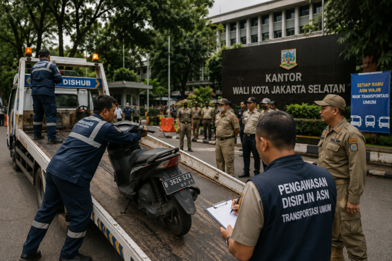 Motor ASN Jaksel Diderek karena Langgar Aturan Transportasi Umum