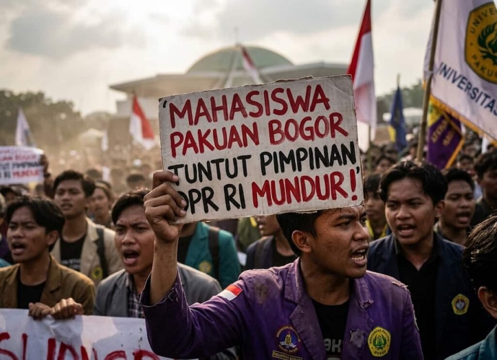 Mahasiswa Unpak Tuntut DPR RI 