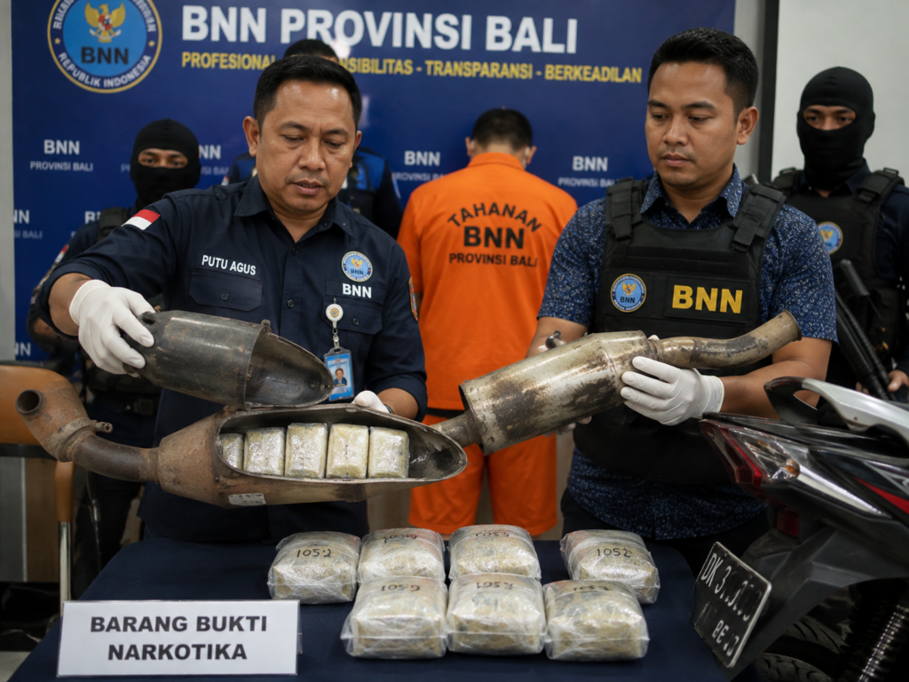 Paket Narkoba Jaringan Kamboja Diamankan BNNP Bali