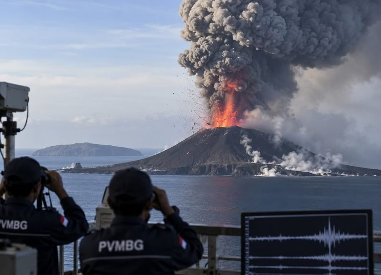 Aktivitas Erupsi Anak Krakatau Terus Meningkat Tajam 